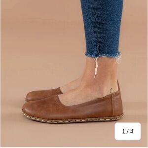 Leather Ballet Barefoot Grounding Flats